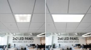 2x2 vs 2x4 led panel lights