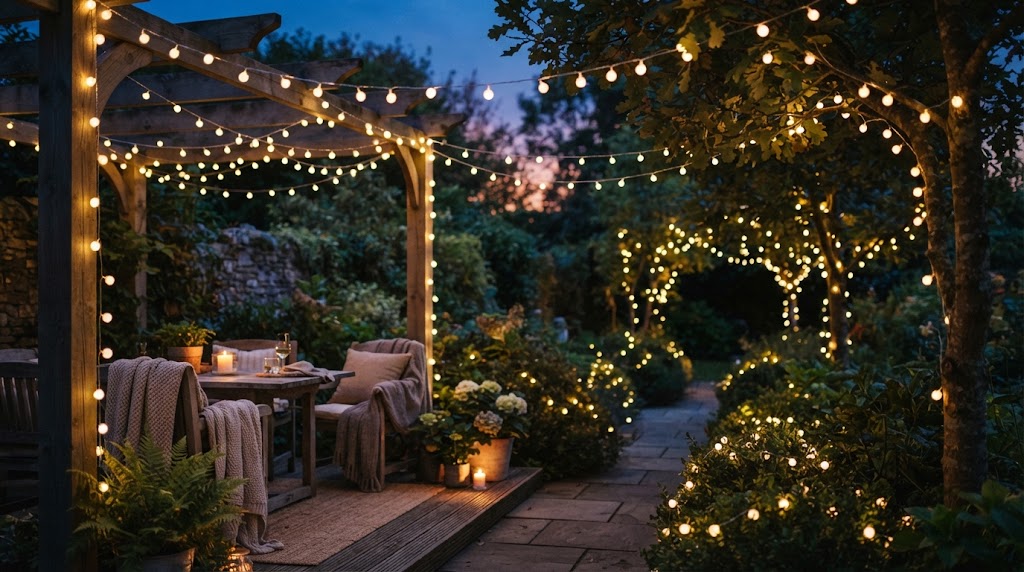small led light balls outdoors