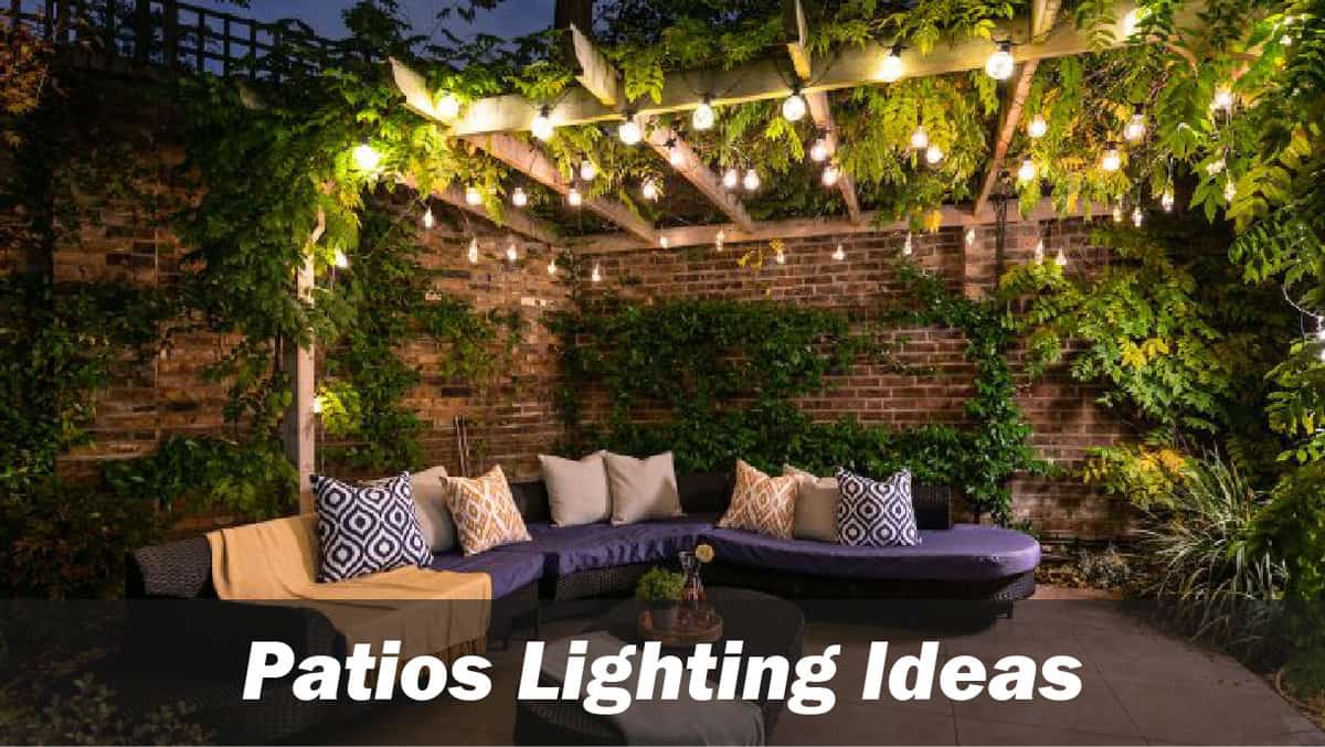 ideas de iluminación de patios