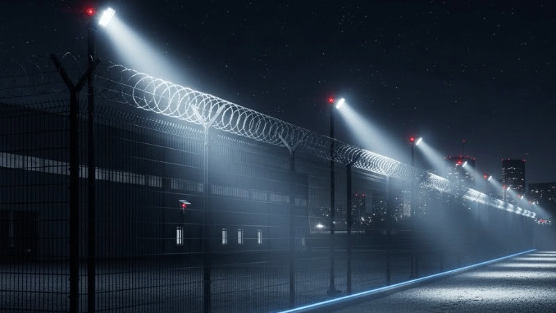 perimeter lighting for security spaces