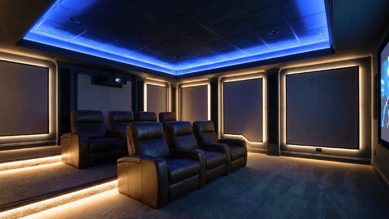 perimeter lighting for family cinema