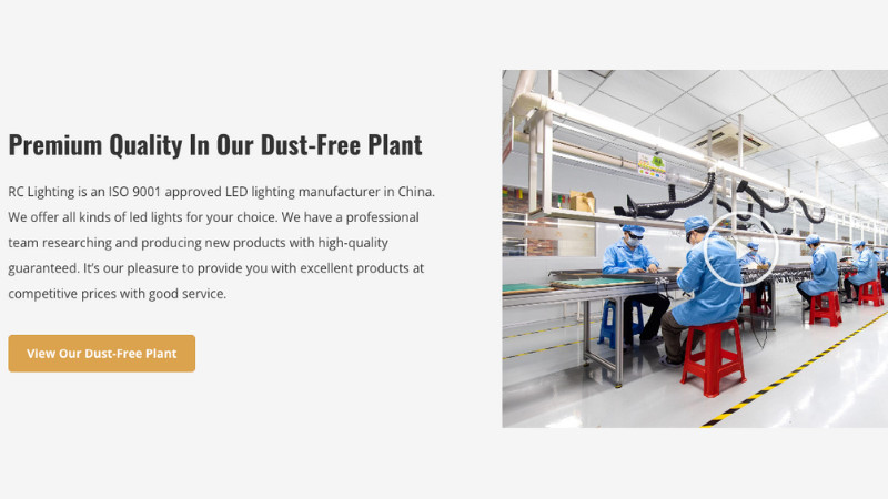 Premium Quality In RC Lighting Dust-Free Plant