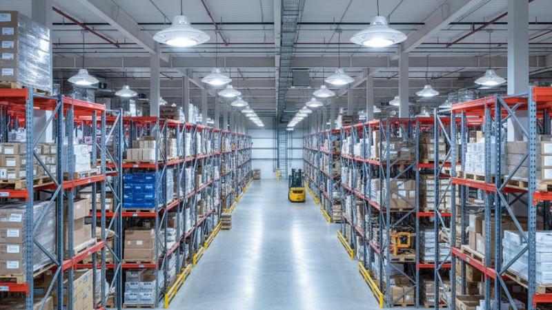 high bay LED lights in warehouses