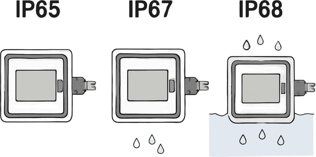 Comparison of IP65, IP67, and IP68 waterproof LED strip lights
