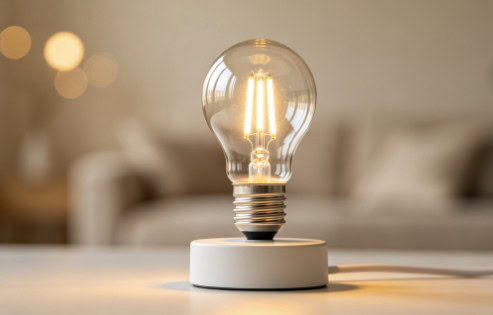Vintage filament LED light bulb, low flicker warm glow