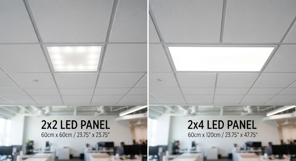 2x2 vs 2x4 led panel lights