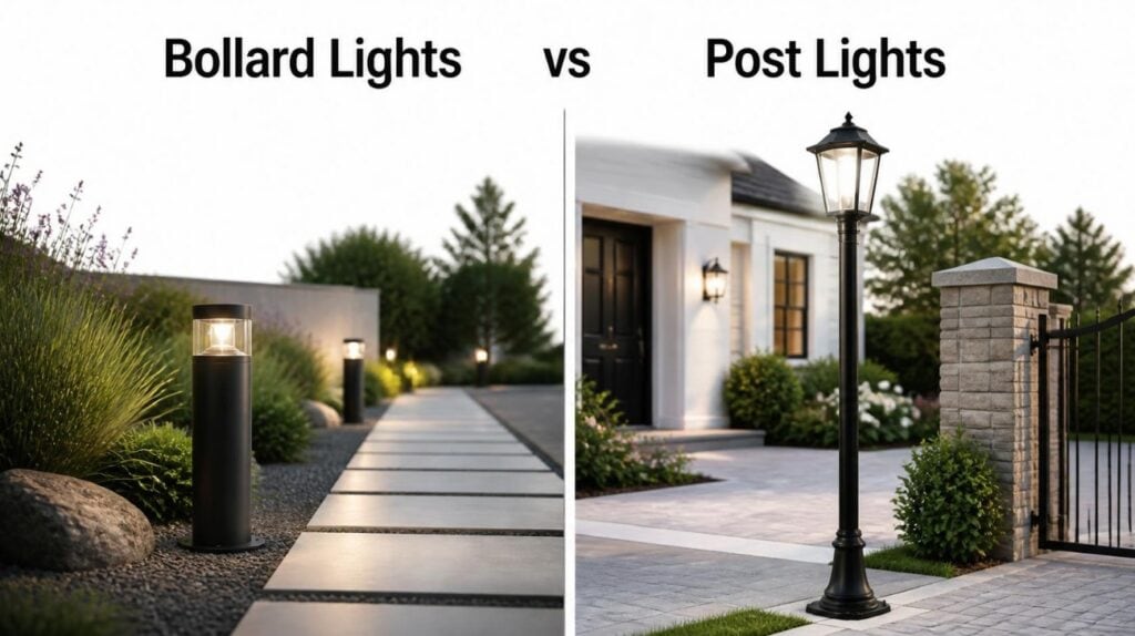 bollard lights vs post lights