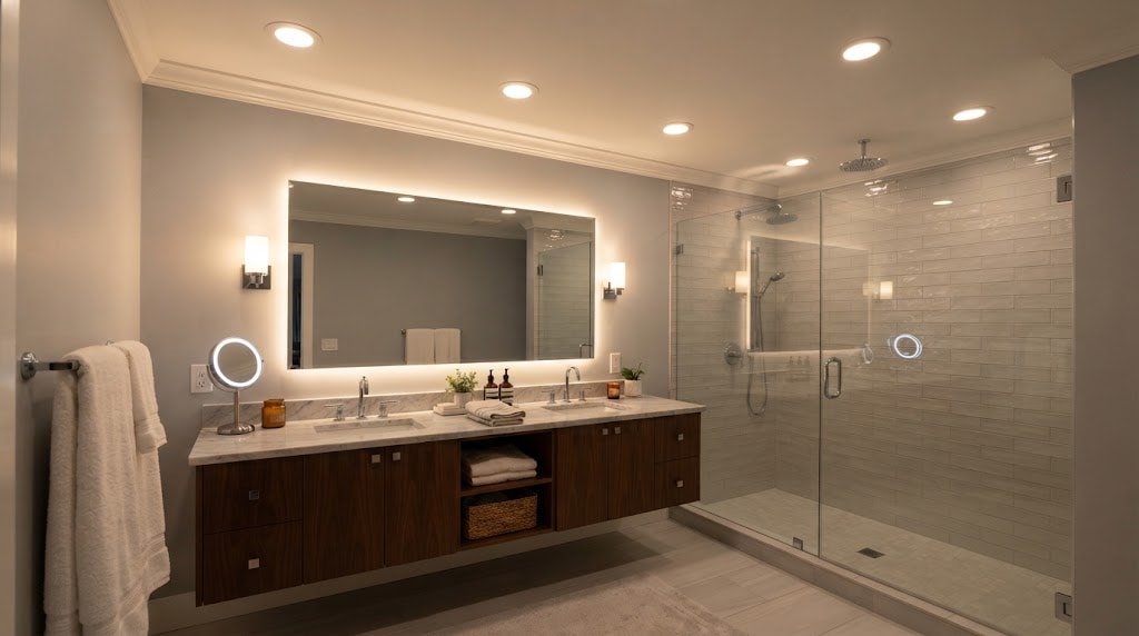 bathroom recessed lighting