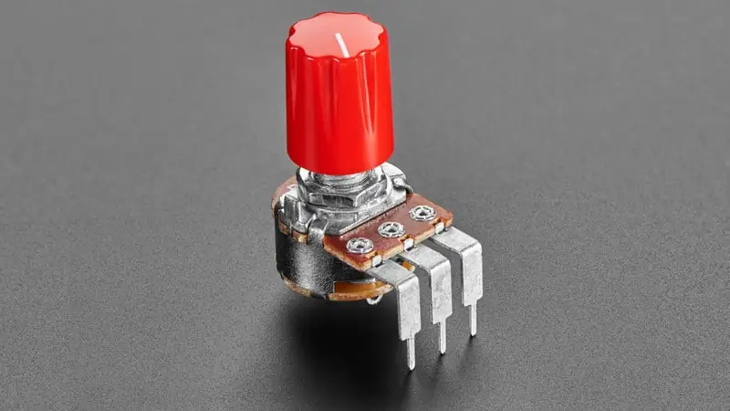 Maliit na Pulang Potentiometer (Variable Resistor)