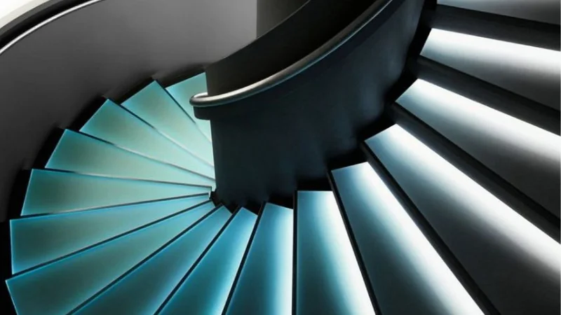 La temperatura de color de las luces de la escalera depende del ambiente de su casa.
